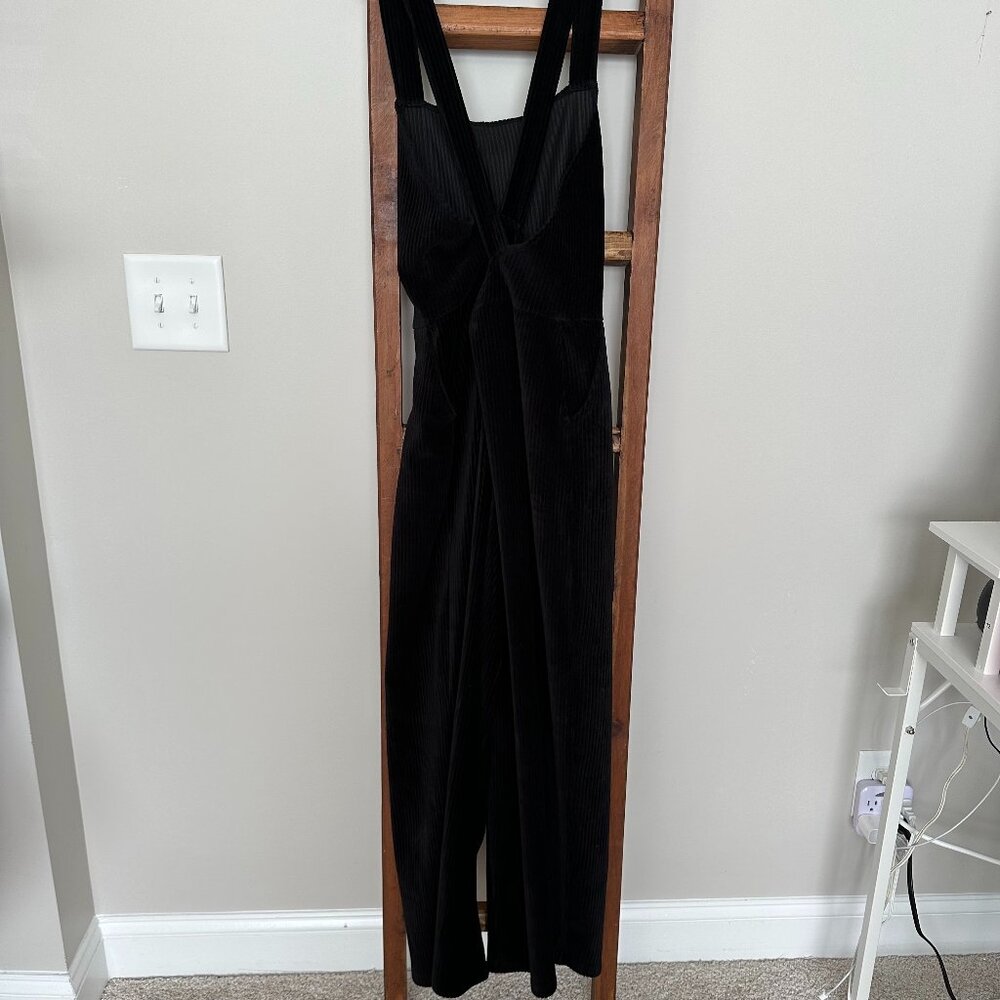 ASOS Black Corduroy Cross-back Overalls